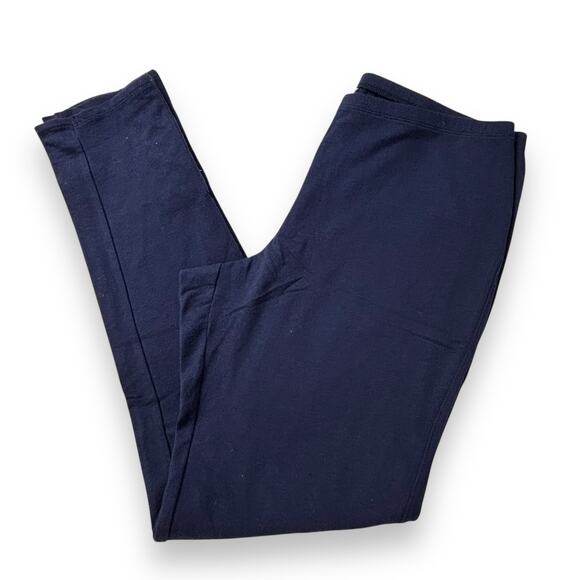Crown & Ivy Navy Knit Pants Size Large - Picture 1 of 5